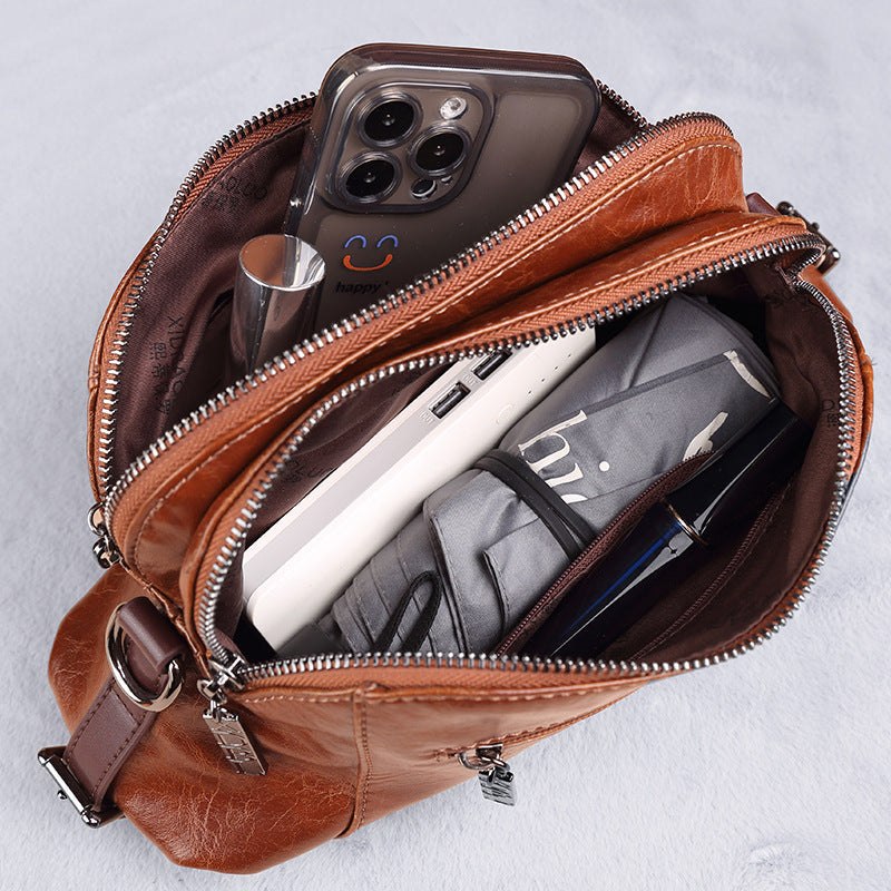 Women's Retro Fashion Soft Curved Moon Large Crossbody Bags