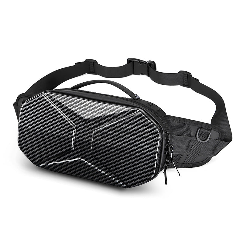 Cool Men's Hard Shell Fashion Waterproof Men's Chest Bags