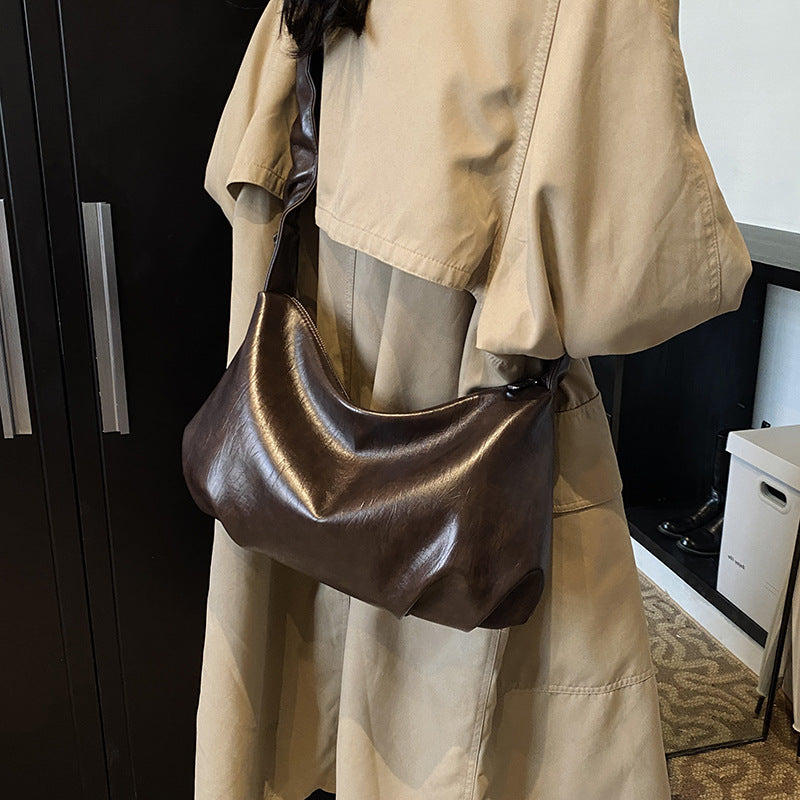 Women's Elegant Beautiful Glamorous Korean Pleated Shoulder Bags
