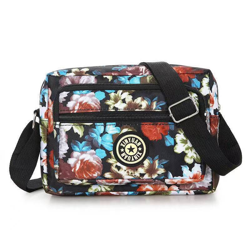Women's Mother Nylon Cloth Flower Canvas Stall Bags