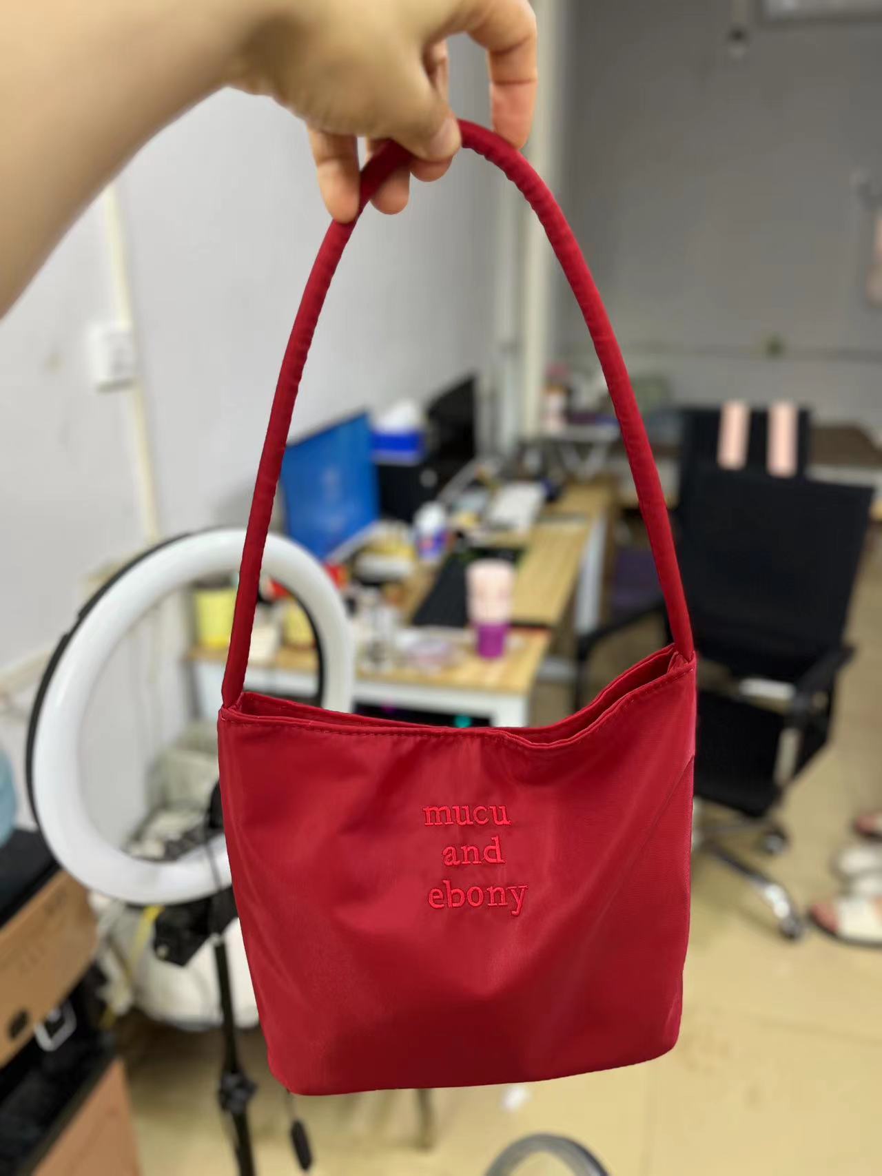 Women's Minority Fashion Commuter Embroidered Nylon Underarm Handbags