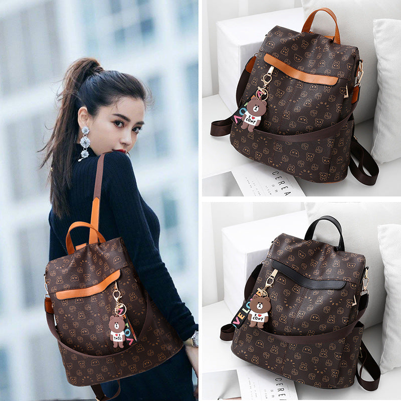 Women's Fashionable Korean Style Fashion Female Soft Backpacks