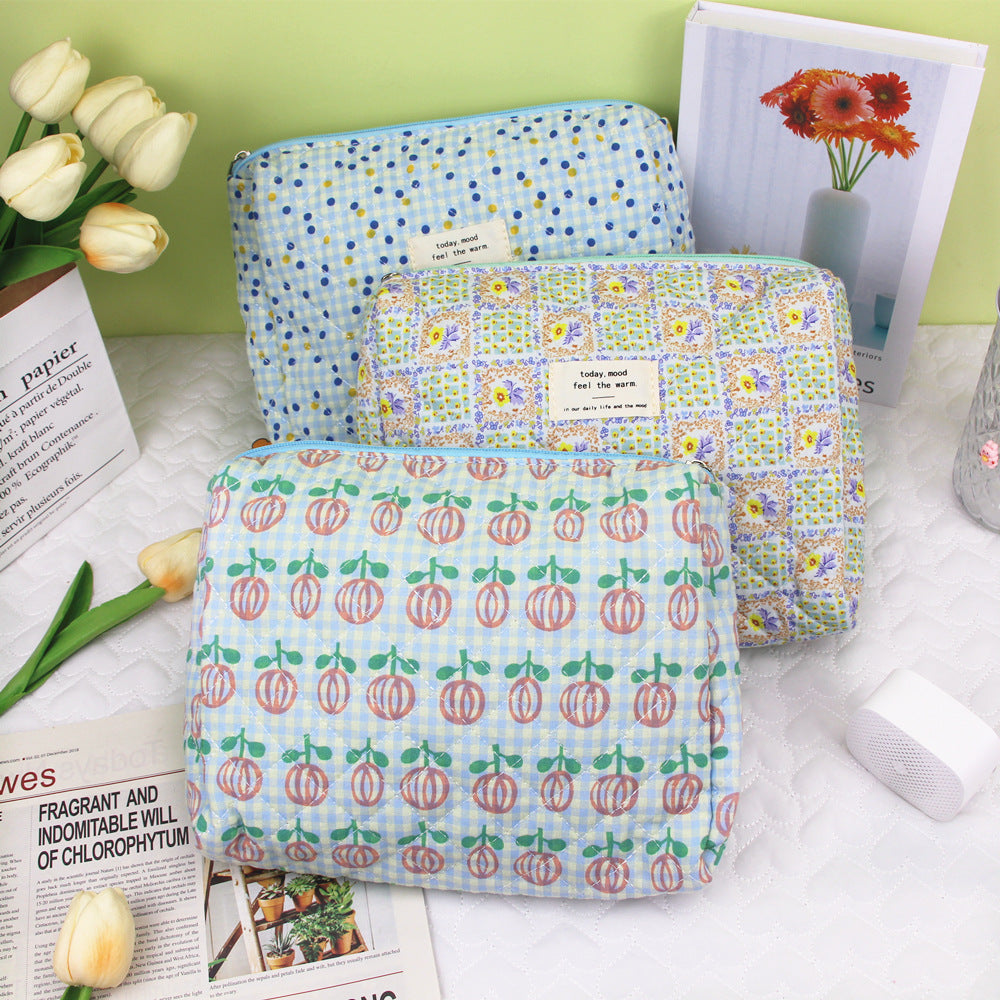 Capacity Printing Storage Liner Portable Finishing Wash Cosmetic Bags
