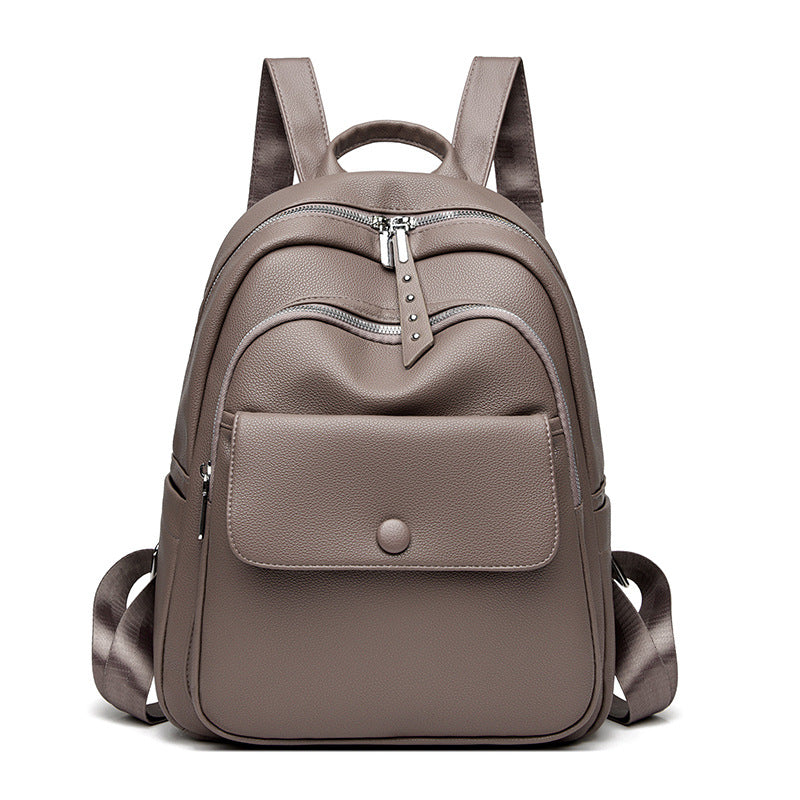 Women's Mummy Soft Leather Fashion Simple Comfortable Backpacks