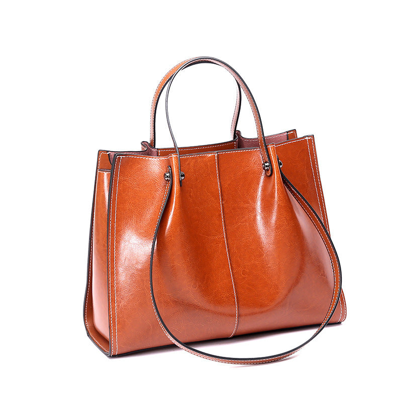 Women's Genuine Leather Large Capacity Latin America Underarm Senior Vintage Tote Bags