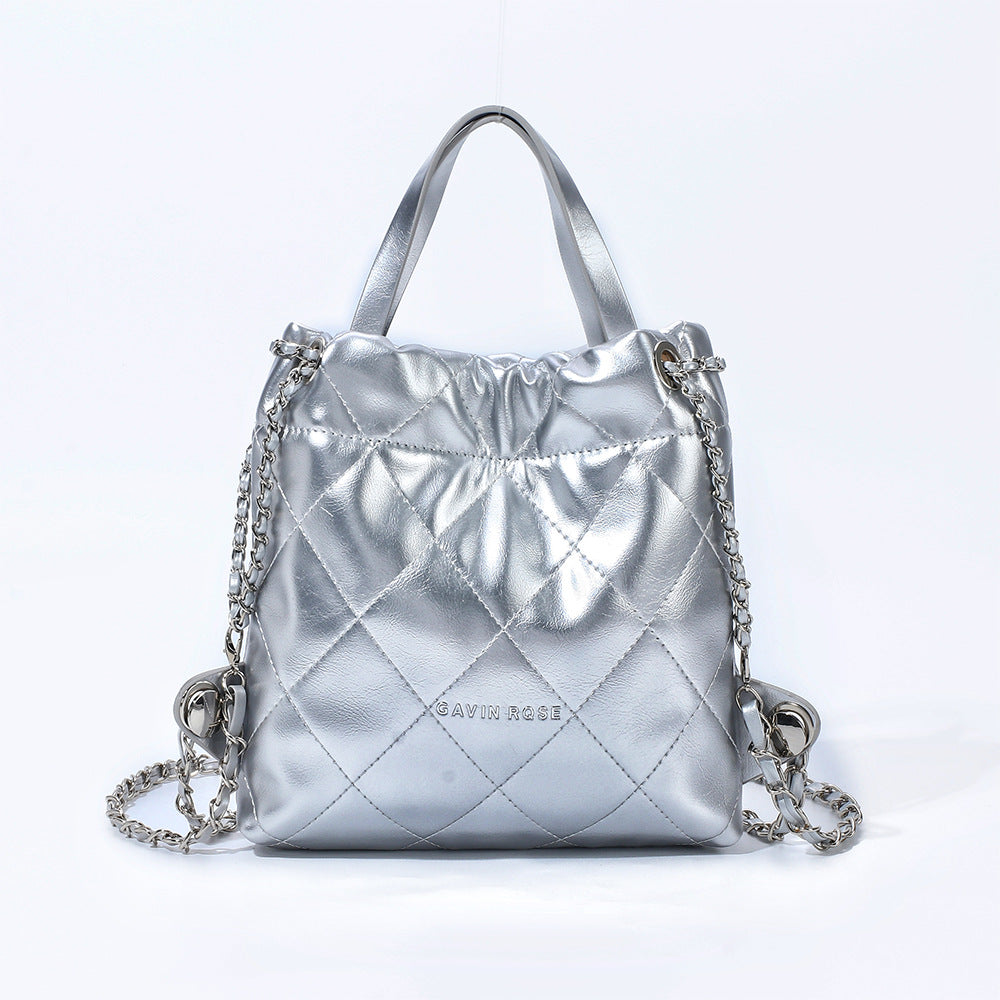 Rhombus Chain Female Fashion Classic Style Backpacks