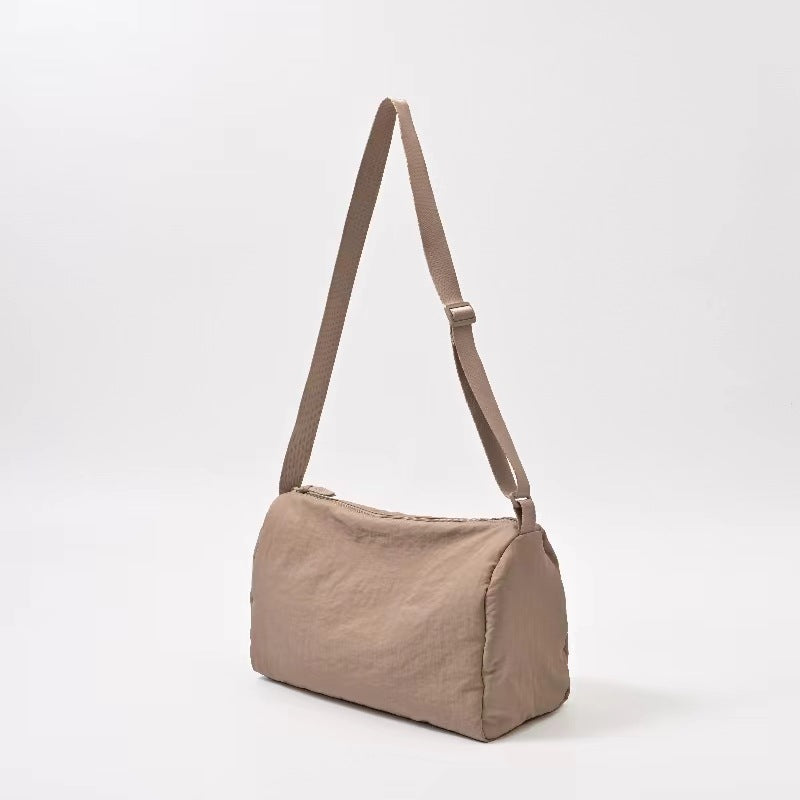 Nylon Fitness Female Solid Color Draping Crossbody Bags