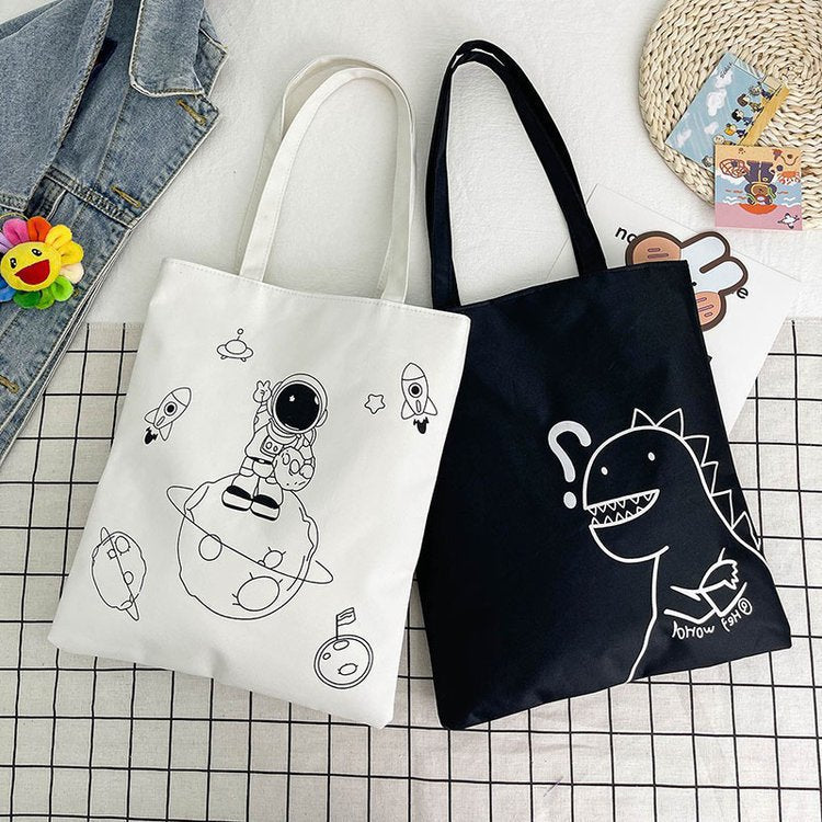 Women's Korean Style Large Capacity Canvas Winter Shoulder Bags