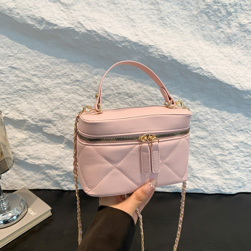 Women's Portable Summer Fashion Rhombus Chain High-grade Small Square Bags