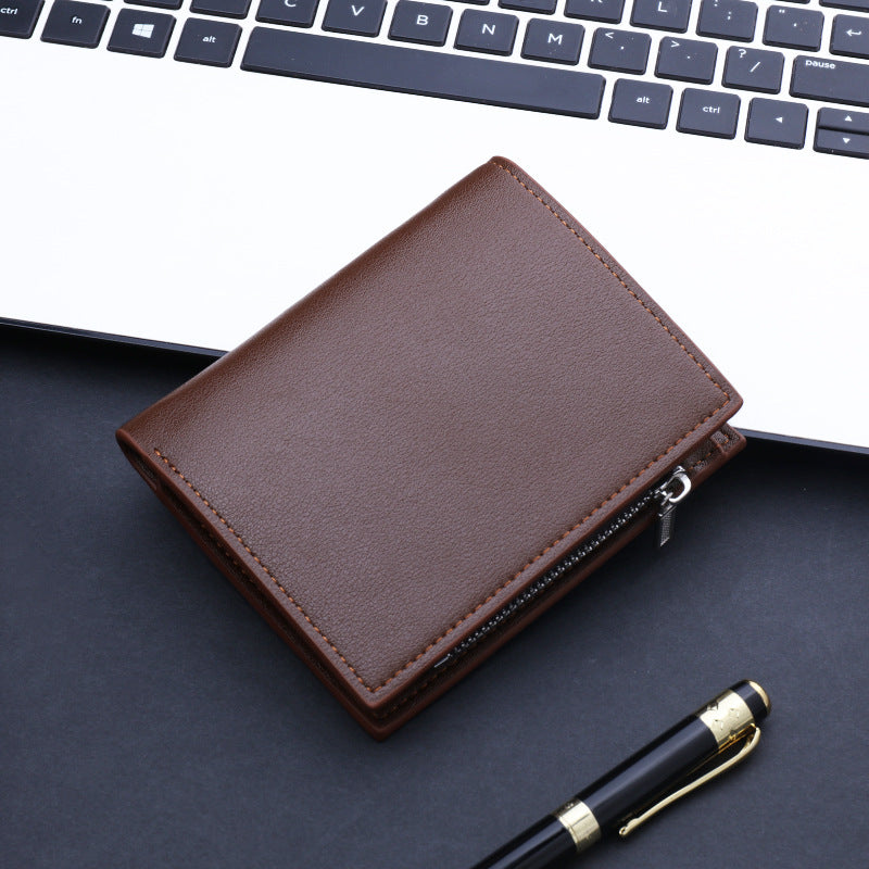 Men's Thickened With Zipper Multiple Slots Male Men's Wallets