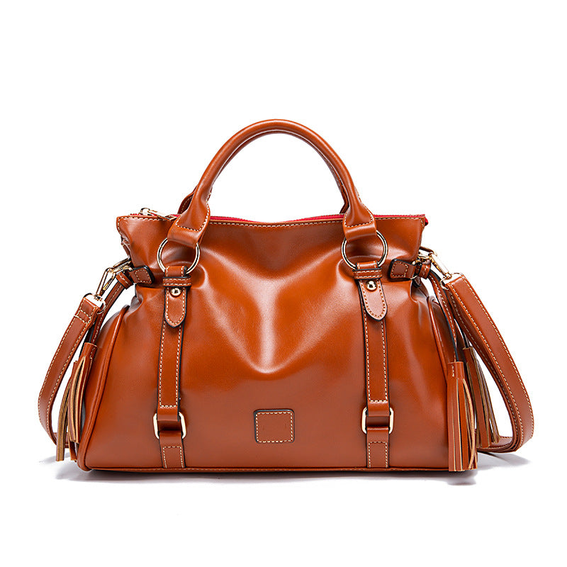 Women's Retro Work Plant Soft Hand-held Commuter Crossbody Bags
