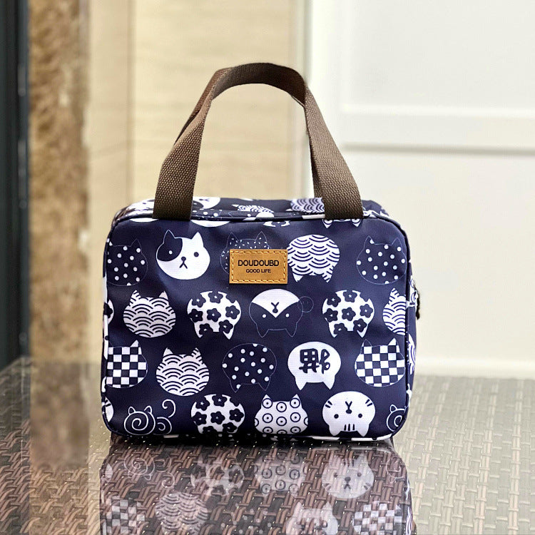 Waterproof Widened Compartment Dinner Plate Insulated Lunch Handbags