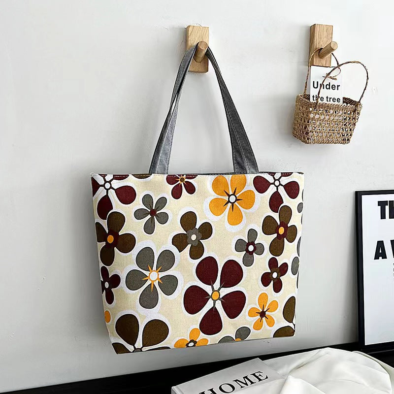 Women's Classy Canvas Large Capacity Printed Shoulder Bags
