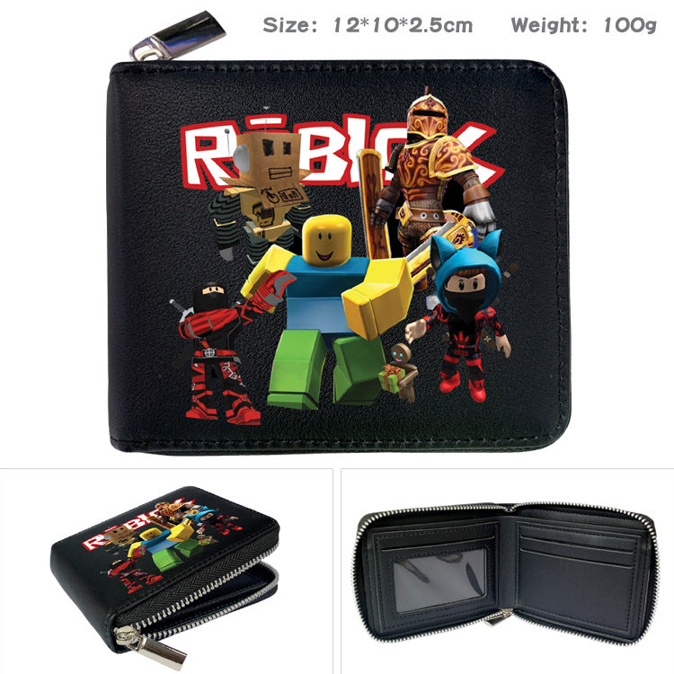 Virtual World Peripheral Zipper Game Fold Men's Wallets