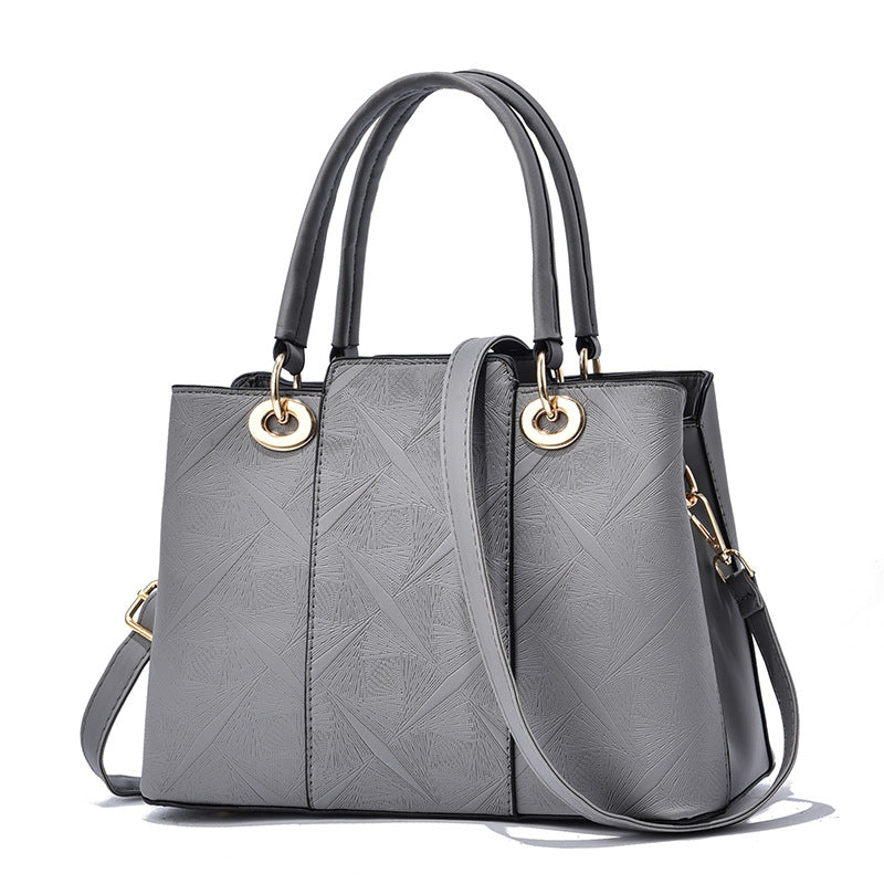 Women's Fashion Embossing Large Capacity Simple Shoulder Bags