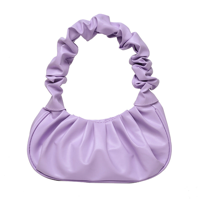 Women's Unique Underarm Candy Color Cloud Shoulder Bags