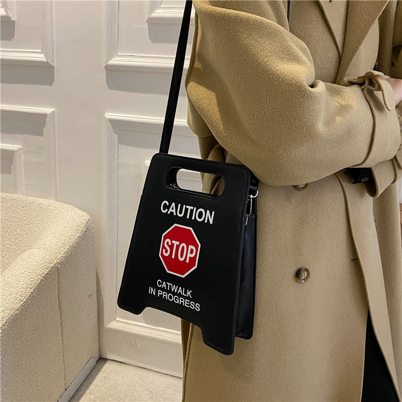 Fashion Creative Spoof Personality Stop Sign Bags