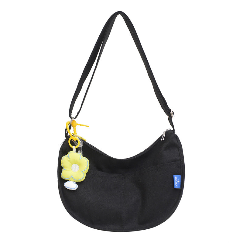 Women's Large Capacity Canvas Dumpling Style Fashion Crossbody Bags