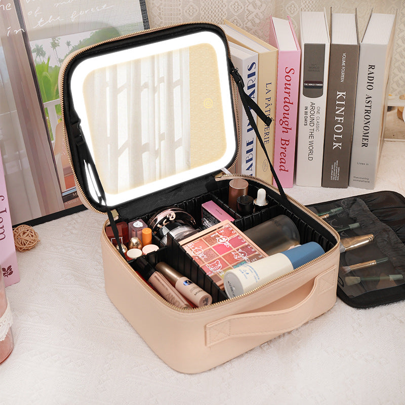 Large Capacity Skin Care Cosmetics Storage Box Portable With Makeup Bag