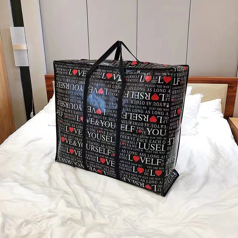 Capacity Woven Thick Color Film Moving Clothes Travel Bags