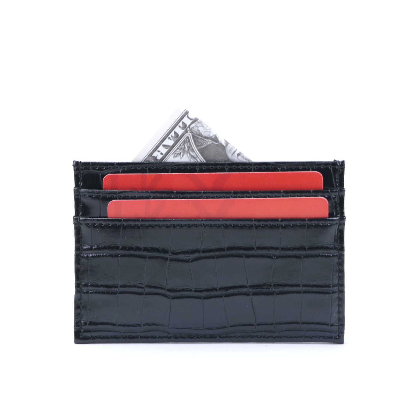 Simple Leather Clip Set One-piece Certificate Card Holder