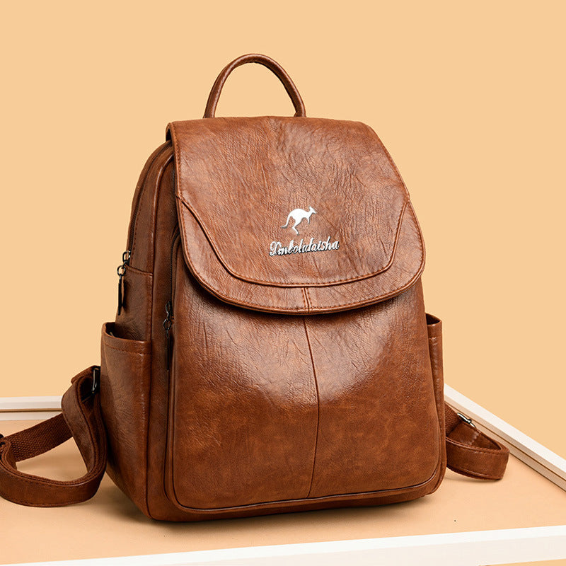 Female Versatile Large Capacity Soft Leather Bags