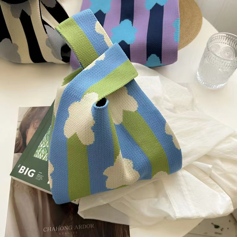 Women's Boat Festival Panda Knitted Wrist Handbags