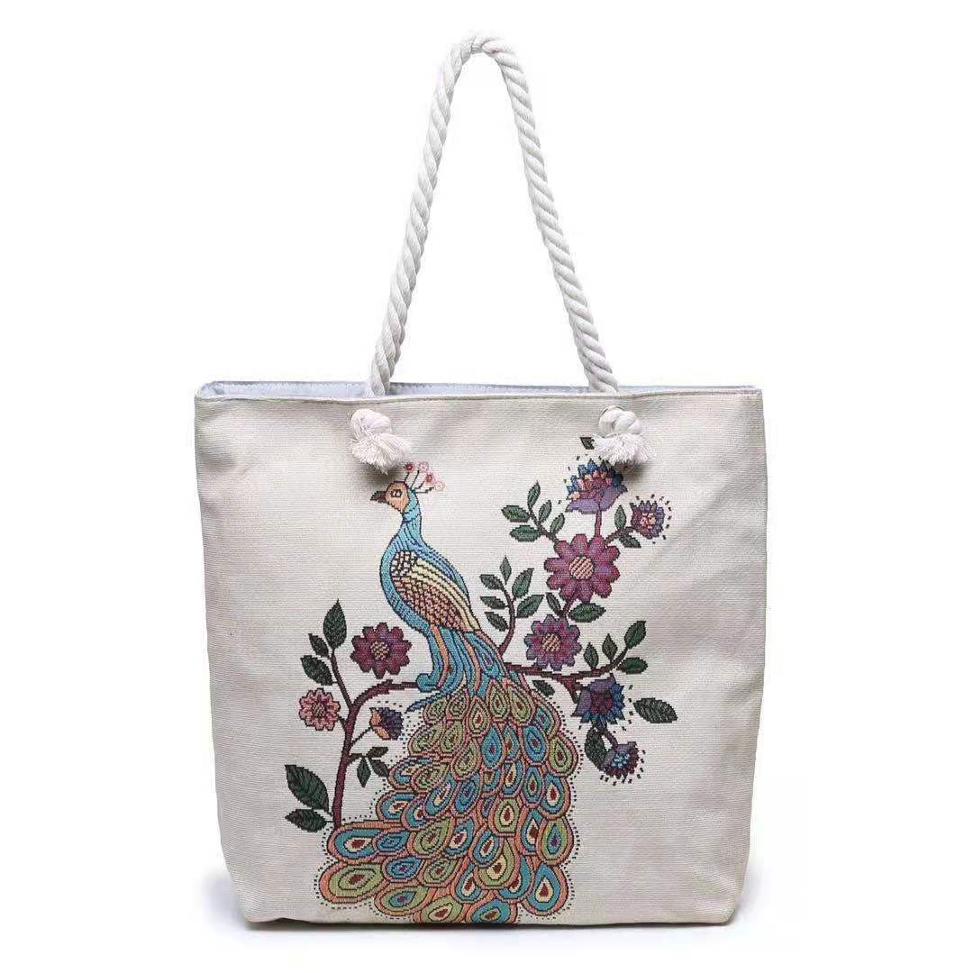 Ethnic Embroidery Double-sided Scenic Spot Thick Shoulder Bags