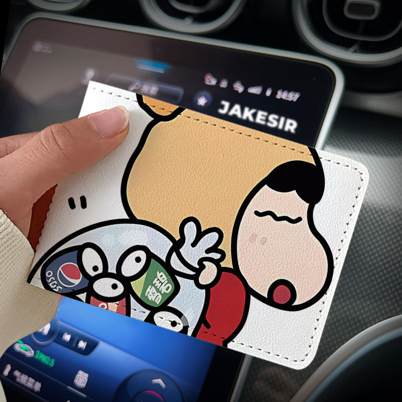 Crayon Cartoon Driving License Protective Cover Card Holder