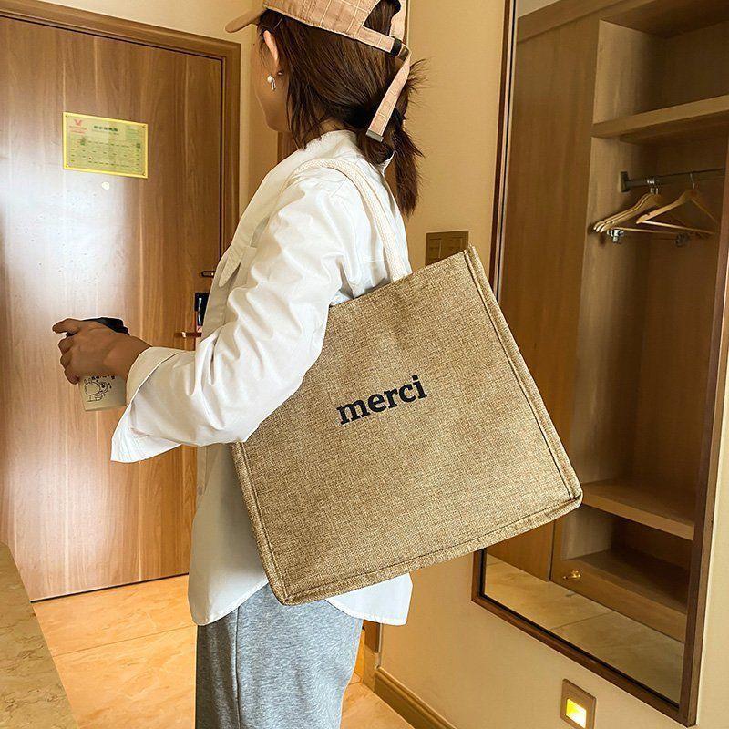 Knitted Hand Water-repellent Cloth Lunch Box Portable Handbags