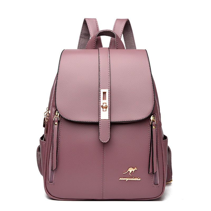 Women's Simple Fashionable Versatile Large Capacity Soft Backpacks