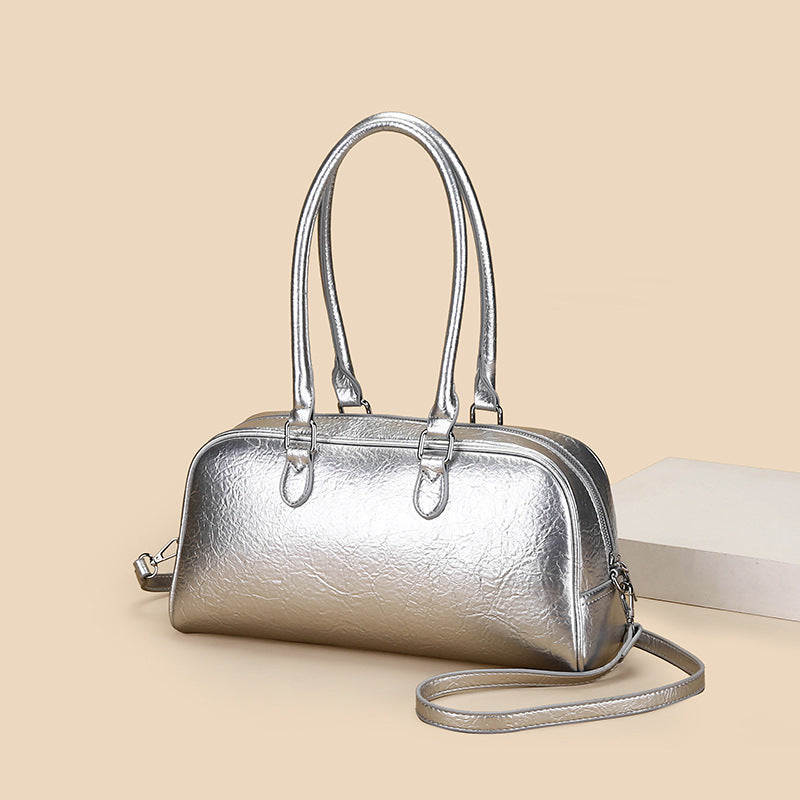 Women's Soft Leather Pillow Versatile Fashion Underarm Shoulder Bags