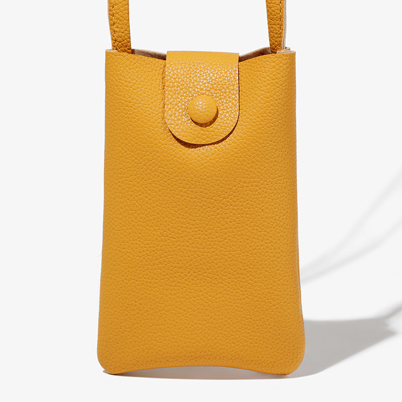 Women's Trendy Retro Textured Simple Mori Style Phone Bags