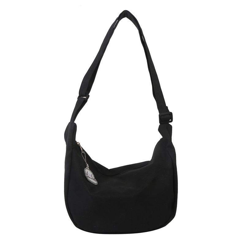 Women's Large Capacity Canvas Solid Color Simple Shoulder Bags