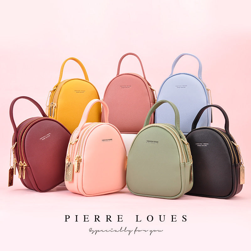 Women's Pierre Korean Style Solid Color Simple Backpacks