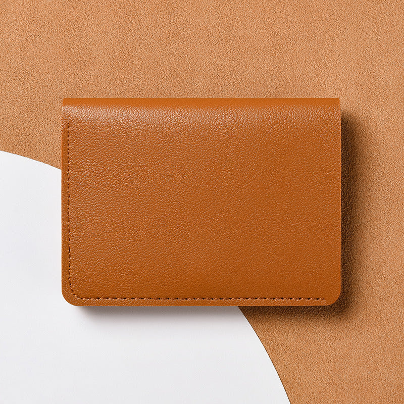 Women's Short Simple Mini Thin Folding Driving License Ladies Wallet
