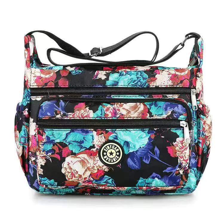 Women's Oxford Stall Large Capacity Leisure Flower Crossbody Bags