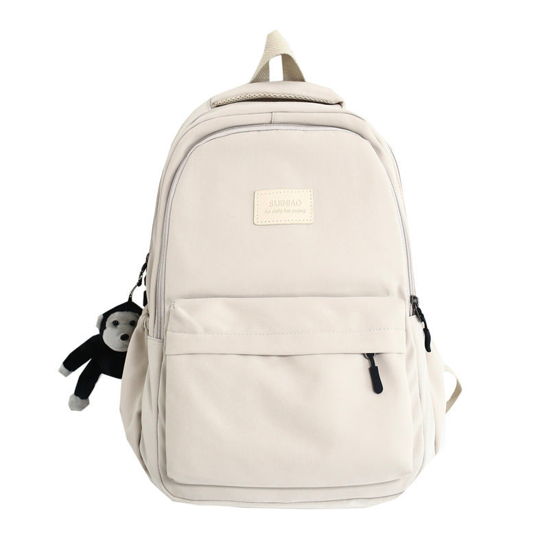 Solid Color Female Korean University Style Junior Backpacks