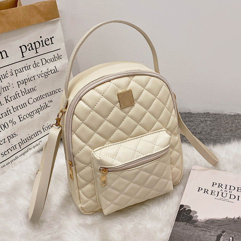 Elegant Women's Slouchy Rhombus Large Capacity Backpacks