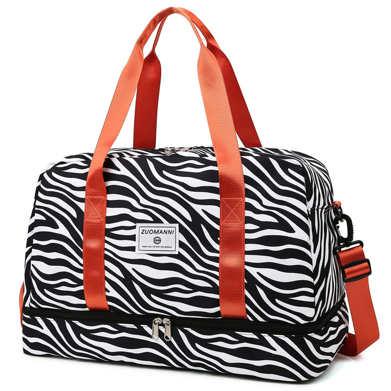 Striped Can Cover Female Lightweight Business Travel Bags