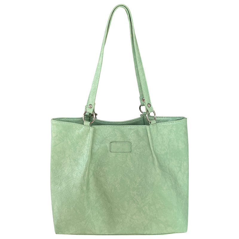 Women's Large Capacity Textured Portable Minority Western Shoulder Bags