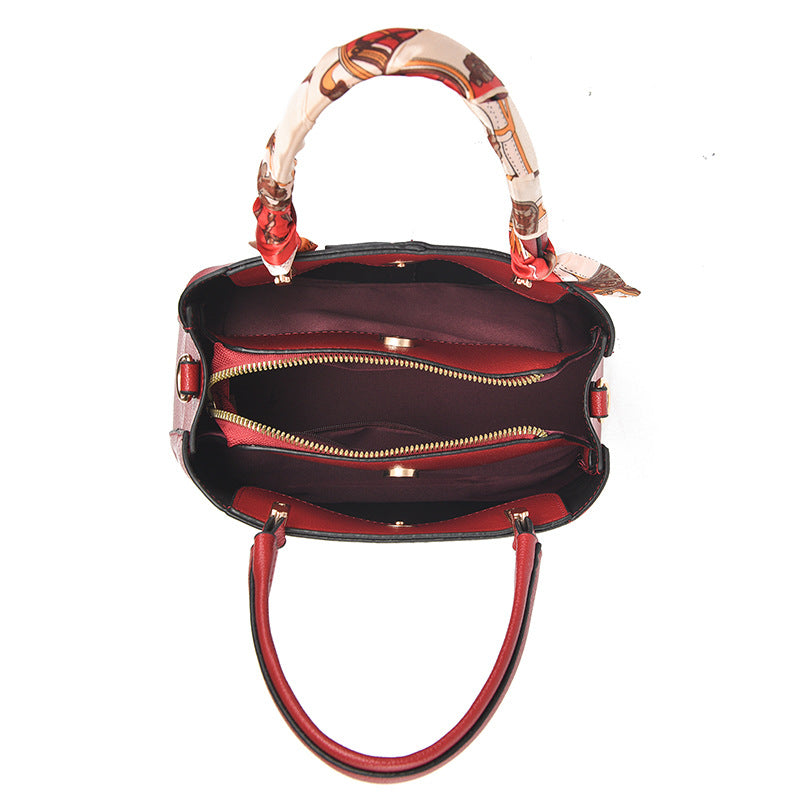 Gift Mother Red Bridal Wedding Simple Elegant Soft Shoulder Bags