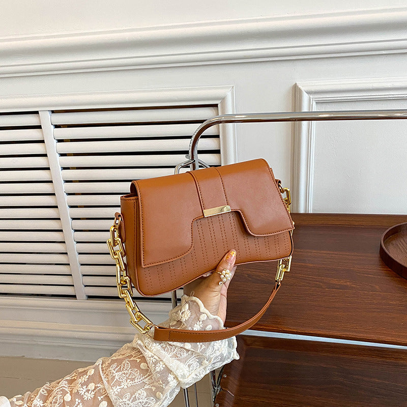 Women's Temperament Commute Chain Underarm Western Shoulder Bags