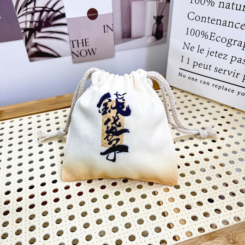 Artistic Canvas Drawstring Buggy Wedding Gifts Bags