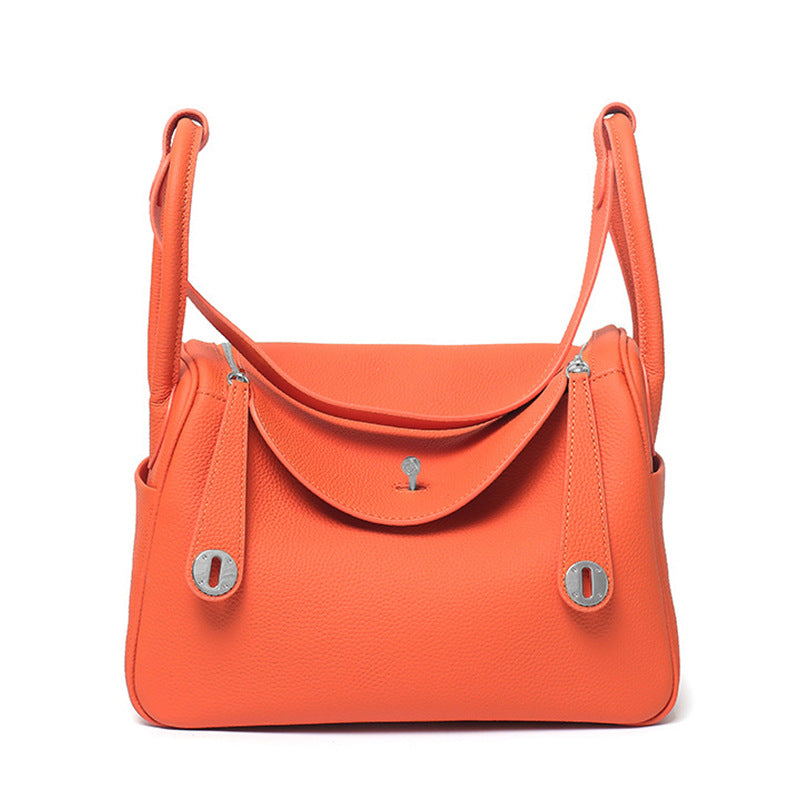 Layer Cowhide Lychee Pattern Lindy Doctor Genuine Shoulder Bags