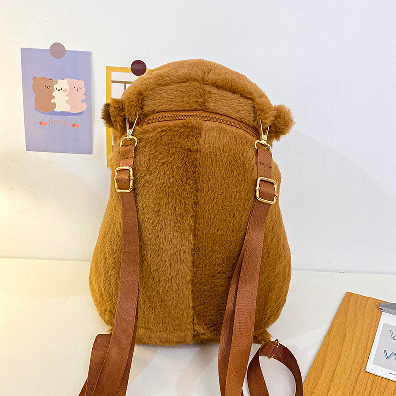Cute Three-dimensional Plush Toy Capybara Doll Backpacks