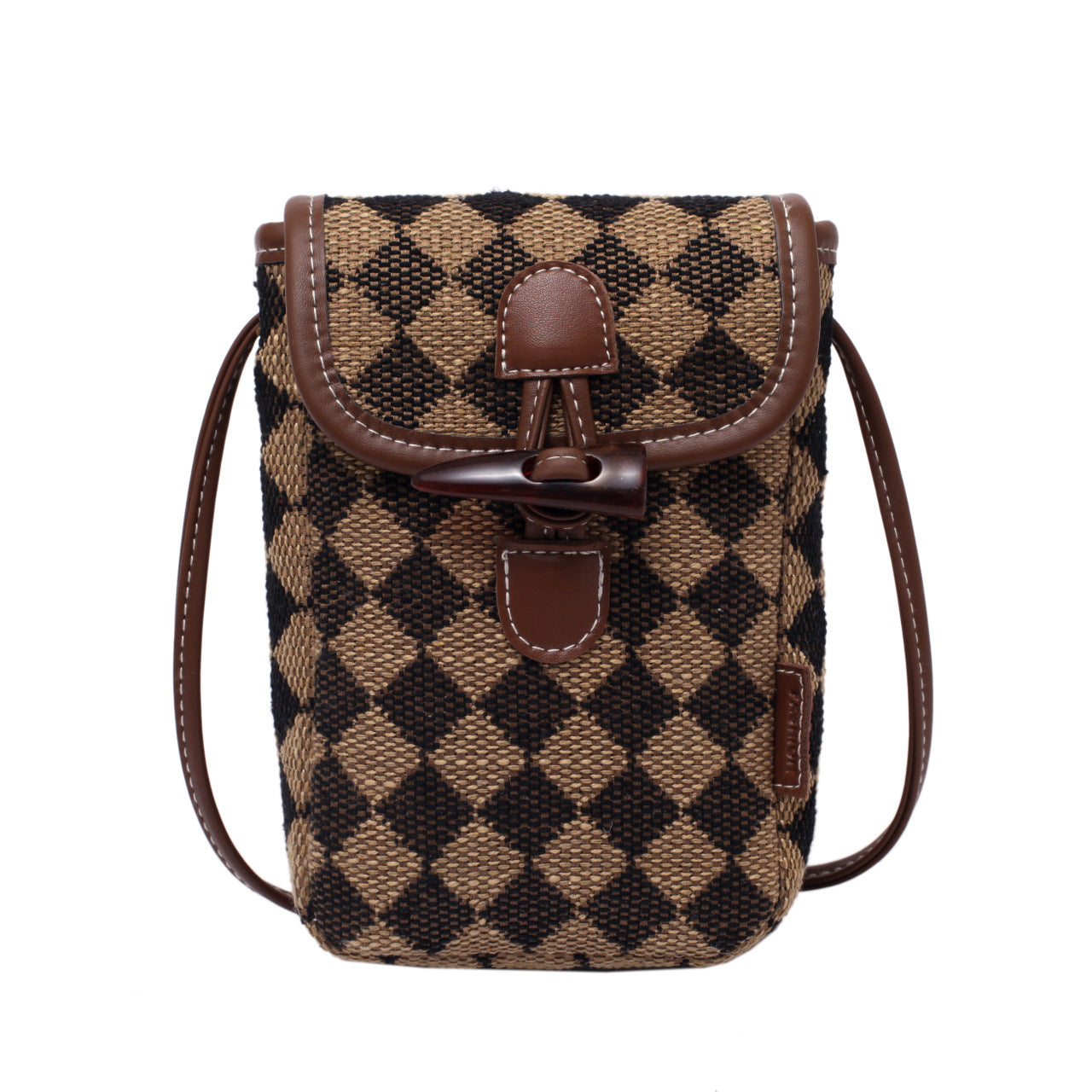 Women's Popular Fashionable Plaid Mobile Design Shoulder Bags