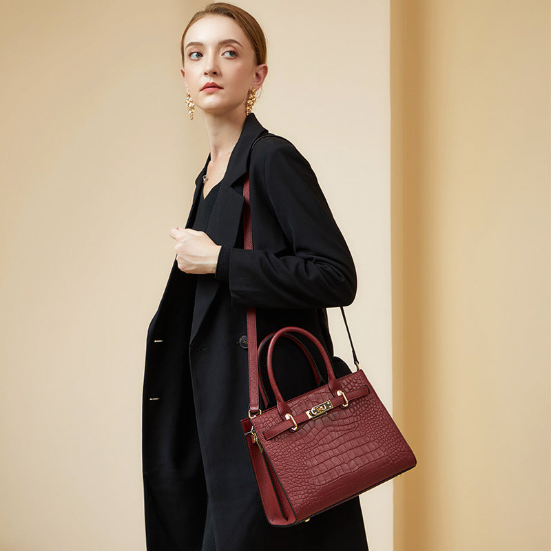 Women's Summer Fashion Large Capacity Genuine Leather Handbags