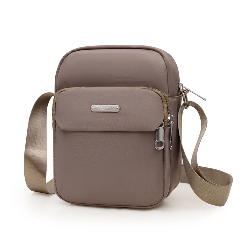 Women's Solid Color Multilayer Fashion Waterproof Multifunctional Shoulder Bags
