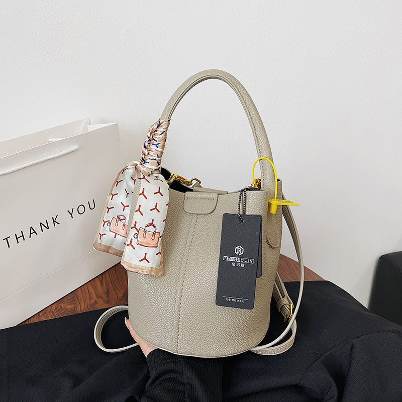 Women's Portable Vegetable Basket Textured Simple Shoulder Bags